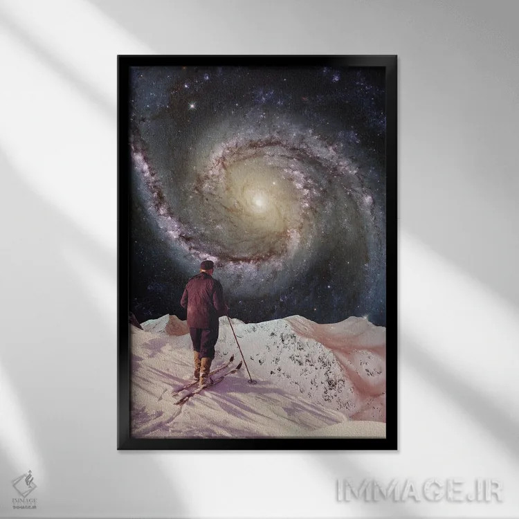 تابلو اسکیباز اثر آندریاس لیه - نمای قابدار مشکی