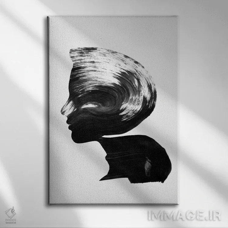 تابلو زدودهشده با قلمو اثر آندریاس لیه - نمای روبهرو روی دیوار