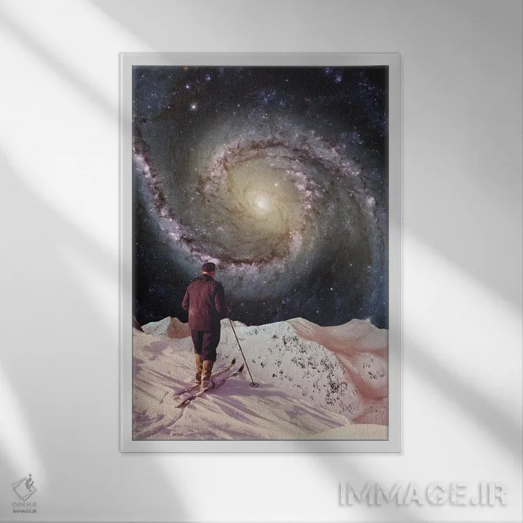 تابلو اسکیباز اثر آندریاس لیه - نمای قابدار سفید