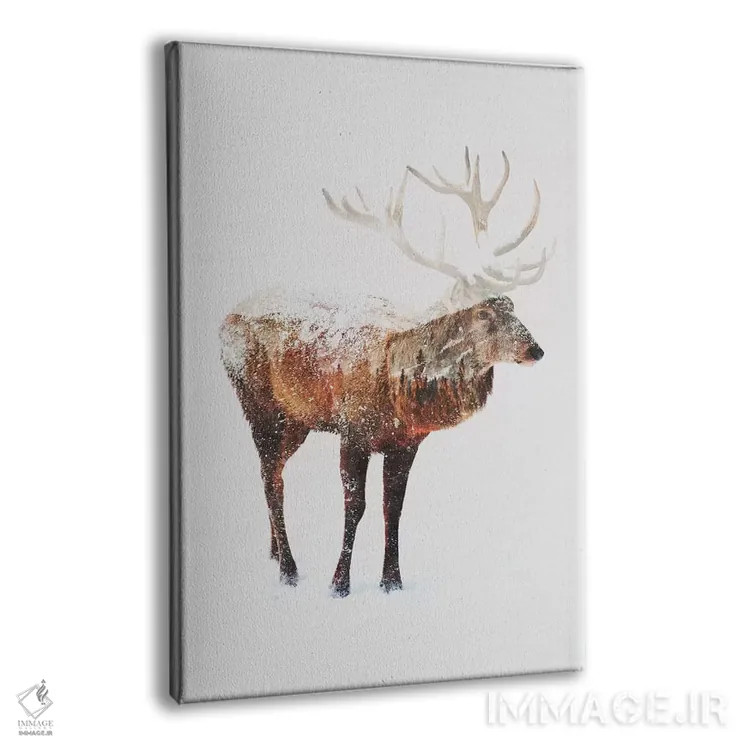 تابلو گوزن V اثر آندریاس لیه - نمای پرسپکتیو محصول