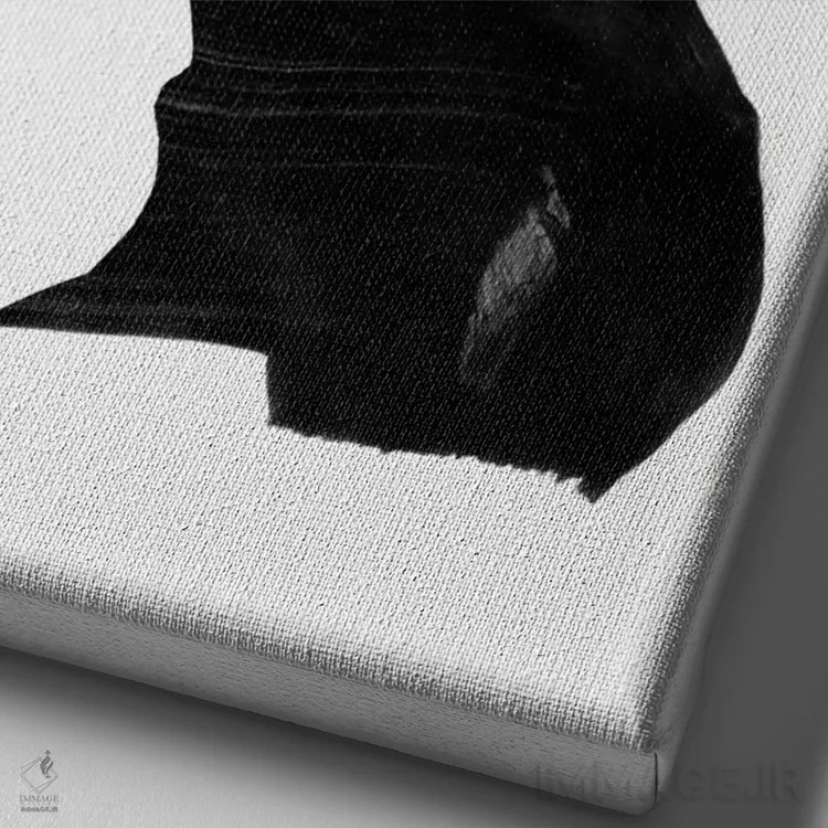 تابلو زدودهشده با قلمو اثر آندریاس لیه - نمای نزدیک بافت بوم