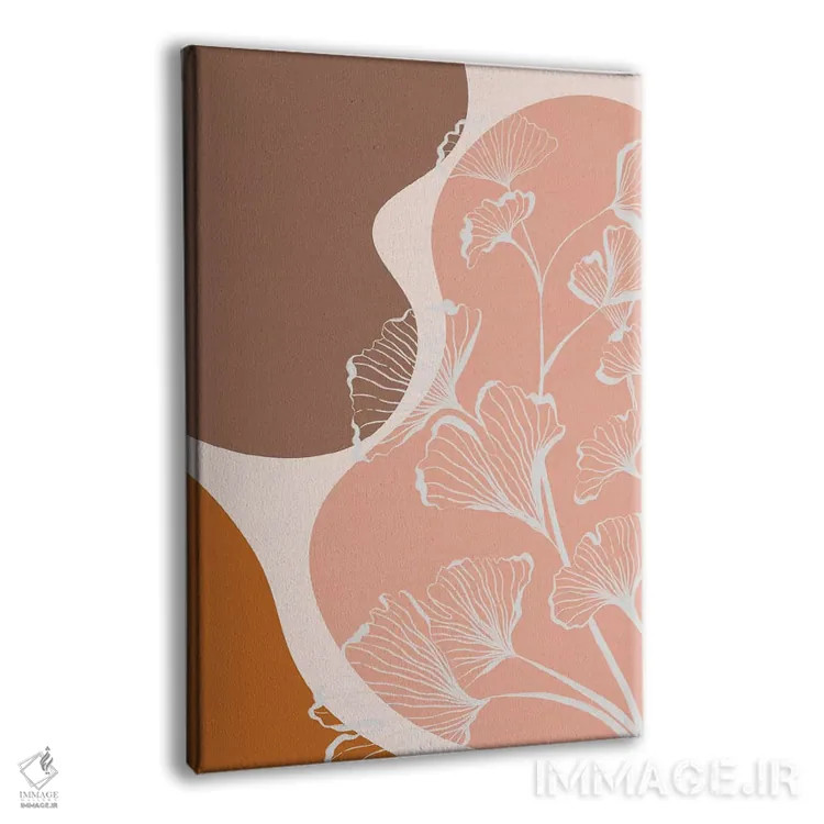 تابلو اشکال آلی و برگهای جینکو اثر آلیسا گالیتسینا - نمای پرسپکتیو محصول