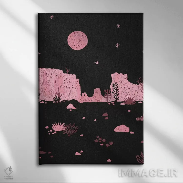 تابلو شبی در بیابان II اثر آلیسا گالیتسینا - نمای روبهرو روی دیوار