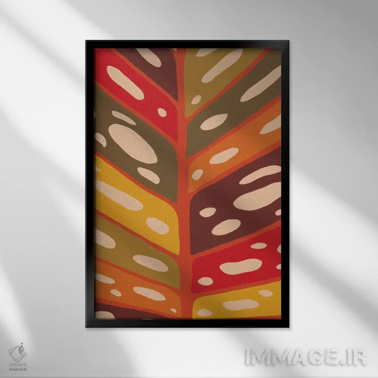 تابلو برگ مانسترا اثر آلیسا گالیتسینا - نمای قابدار مشکی