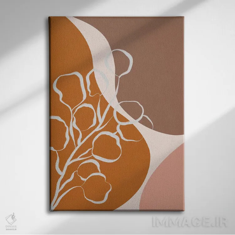 تابلو اشکال آلی و گیاهان اثر آلیسا گالیتسینا - نمای روبهرو روی دیوار