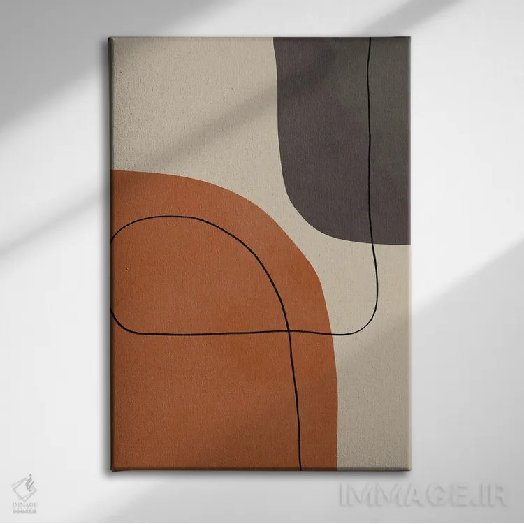 تابلو اشکال انتزاعی مدرن #1 اثر آلیسا گالیتسینا - نمای روبهرو روی دیوار