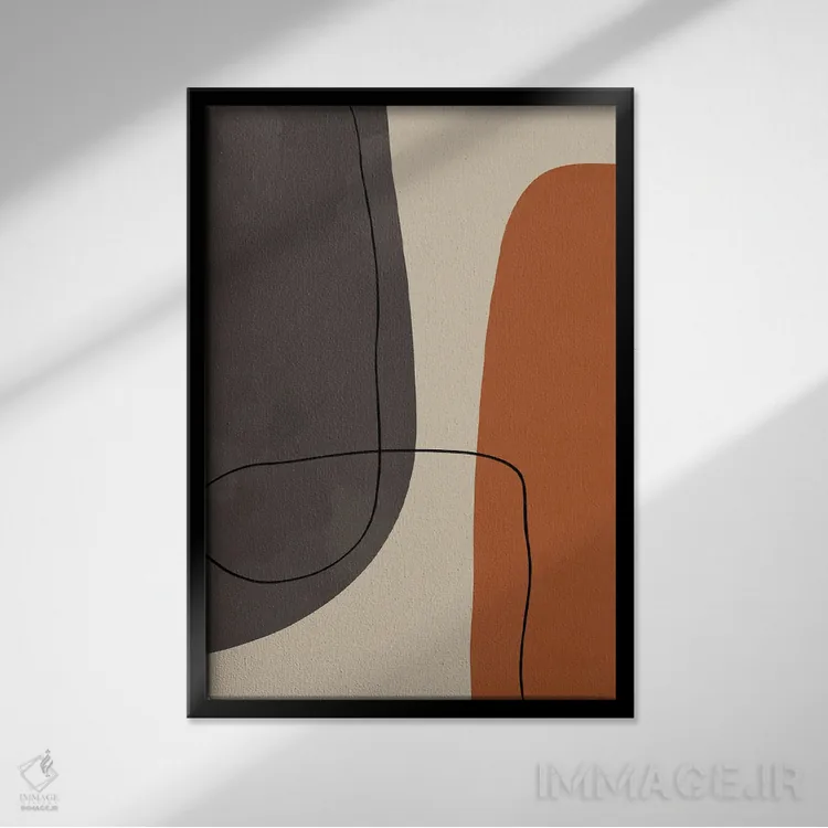 تابلو اشکال انتزاعی مدرن #2 اثر آلیسا گالیتسینا - نمای قابدار مشکی