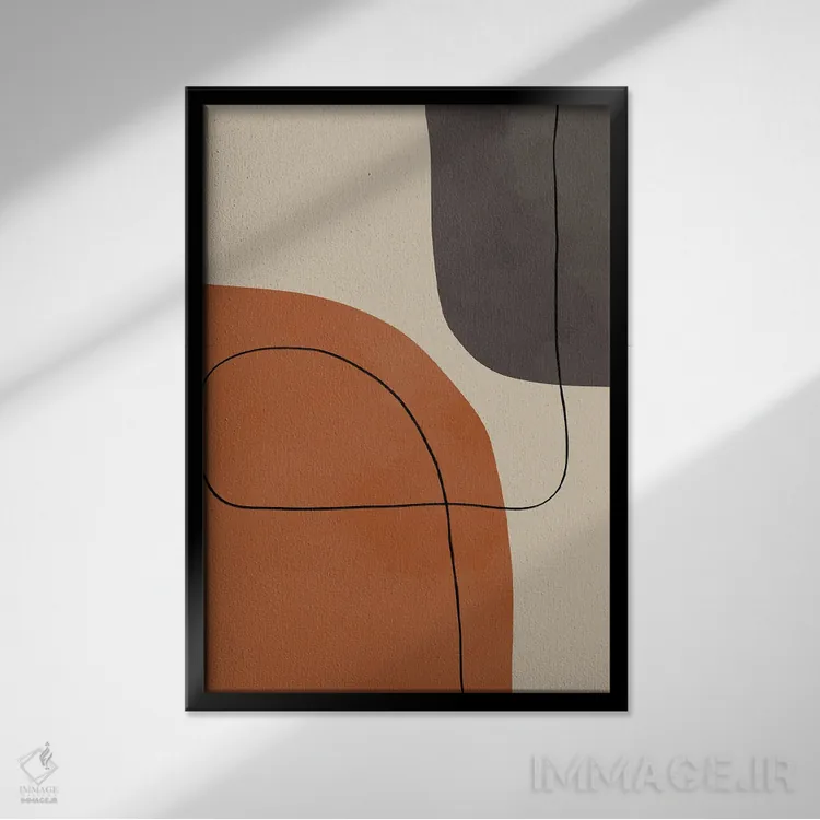 تابلو اشکال انتزاعی مدرن #1 اثر آلیسا گالیتسینا - نمای قابدار مشکی