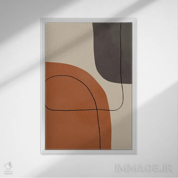 تابلو اشکال انتزاعی مدرن #1 اثر آلیسا گالیتسینا - نمای قابدار سفید