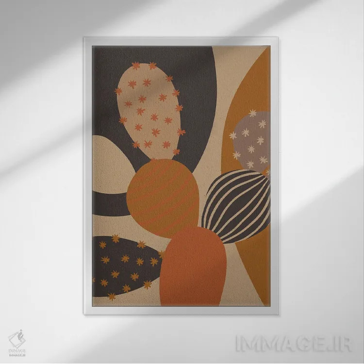تابلو کاکتوس گلدار III اثر آلیسا گالیتسینا - نمای قابدار سفید