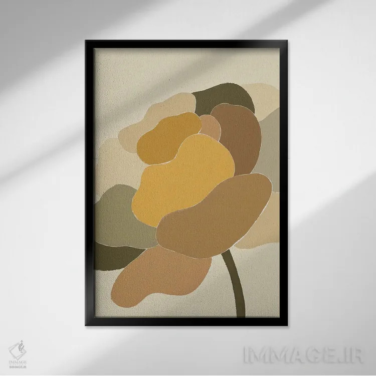 تابلو گل صدتومانی بهرنگ پاستل اثر آلیسا گالیتسینا - نمای قابدار مشکی