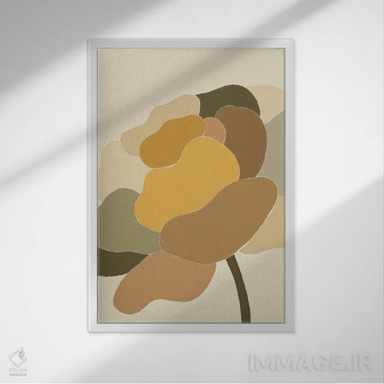 تابلو گل صدتومانی بهرنگ پاستل اثر آلیسا گالیتسینا - نمای قابدار سفید