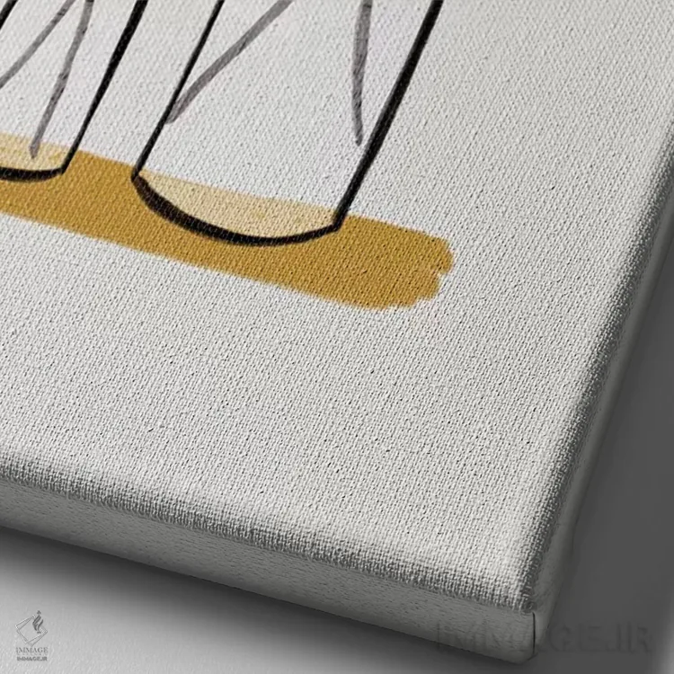 تابلو شاخهها و بطریها اثر آلیسا گالیتسینا - نمای نزدیک بافت بوم