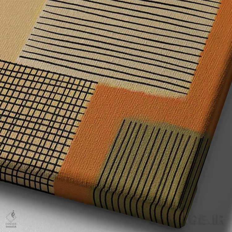 تابلو وصلهدوزی هندسی IV اثر آلیسا گالیتسینا - نمای نزدیک بافت بوم