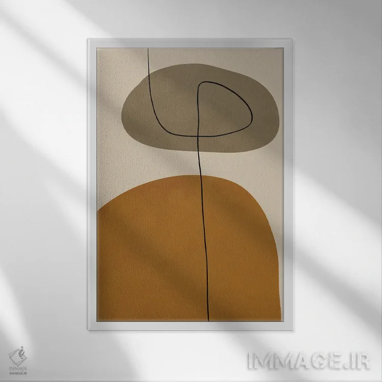 تابلو اشکال انتزاعی آلی II اثر آلیسا گالیتسینا - نمای قابدار سفید