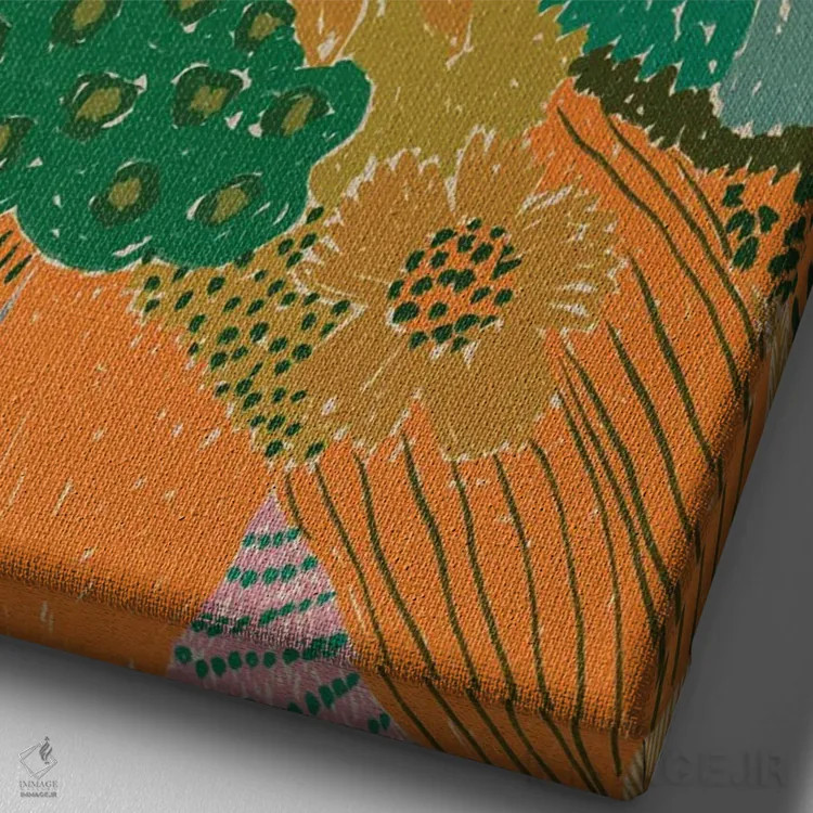 تابلو شکوفا II اثر آلیسا گالیتسینا - نمای نزدیک بافت بوم