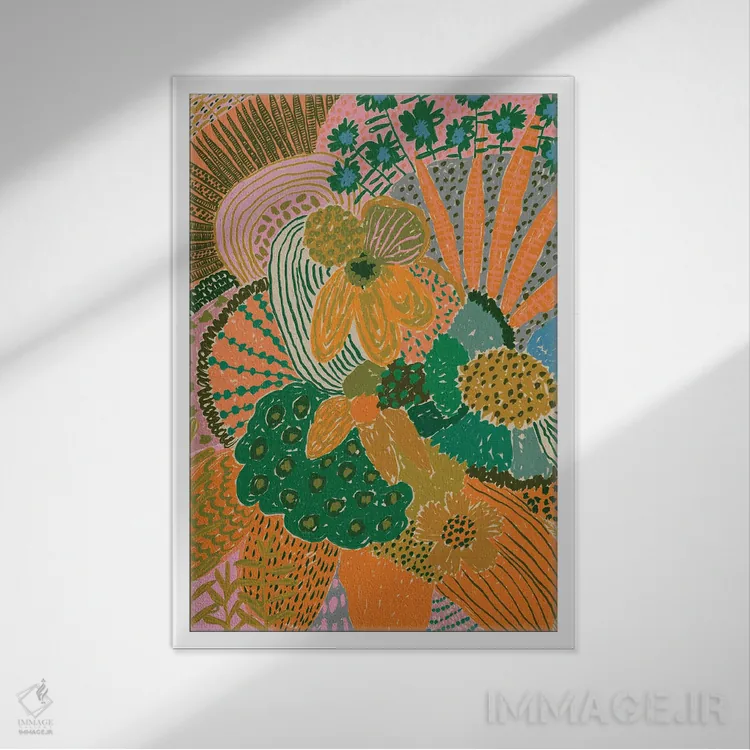 تابلو شکوفا II اثر آلیسا گالیتسینا - نمای قابدار سفید