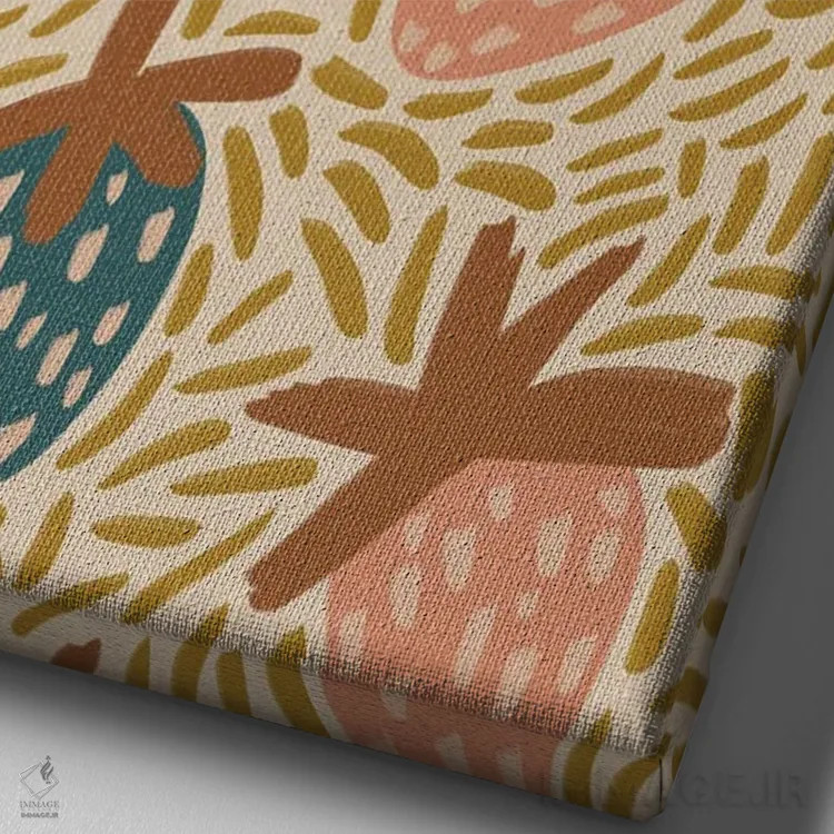 تابلو توتفرنگیها اثر آلیسا گالیتسینا - نمای نزدیک بافت بوم