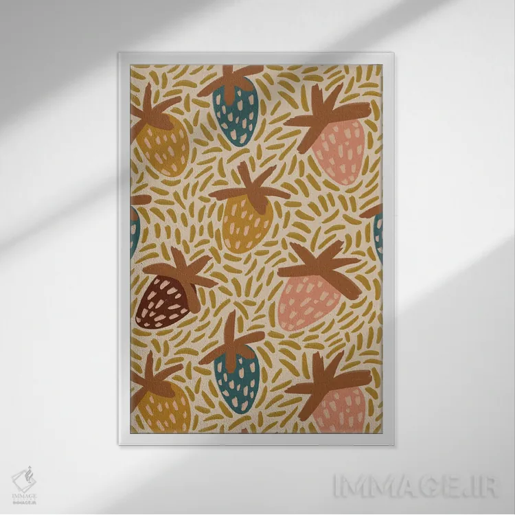 تابلو توتفرنگیها اثر آلیسا گالیتسینا - نمای قابدار سفید