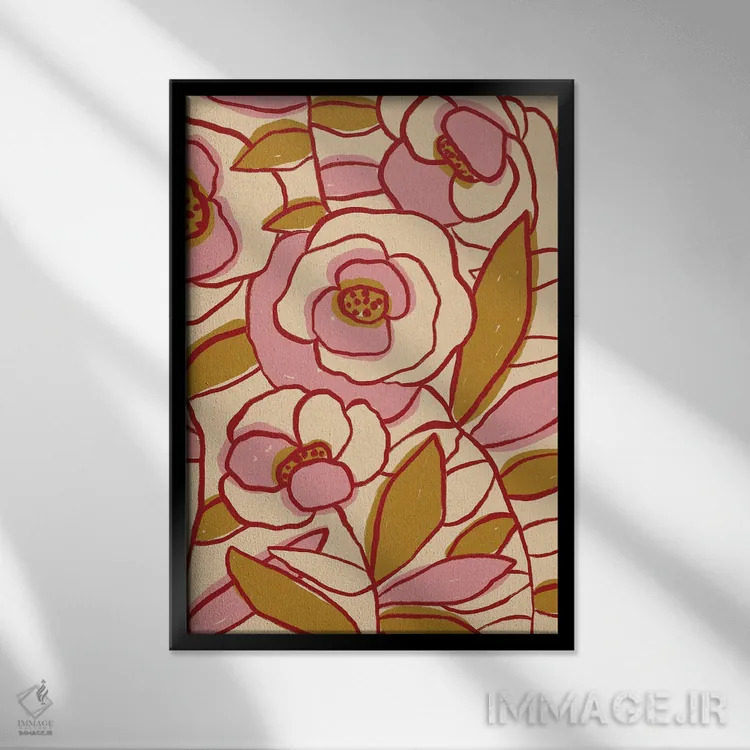 تابلو باغ گل رز II اثر آلیسا گالیتسینا - نمای قابدار مشکی
