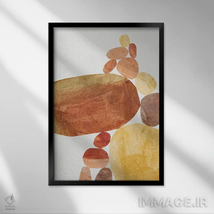 تابلو تعادل سنگها II اثر آلیسا گالیتسینا - نمای قابدار مشکی