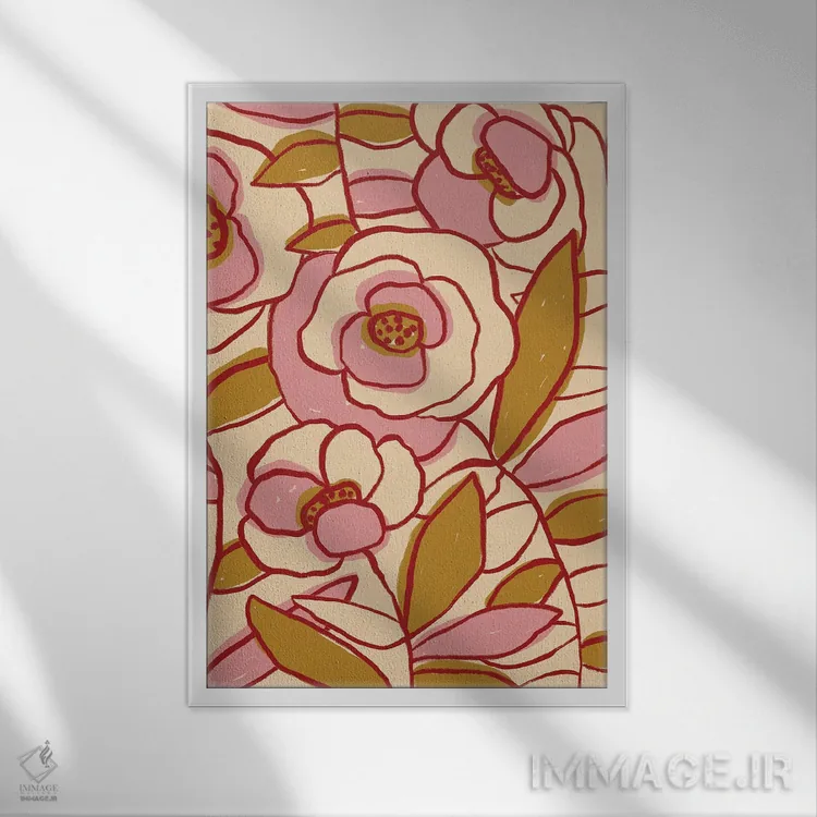 تابلو باغ گل رز II اثر آلیسا گالیتسینا - نمای قابدار سفید