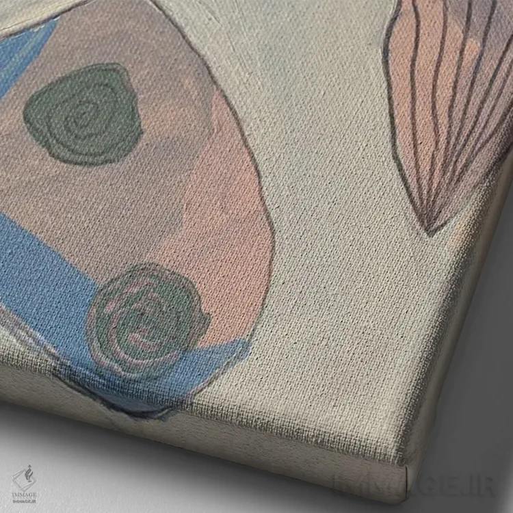 تابلو در اعماق دریا I اثر آلیسا گالیتسینا - نمای نزدیک بافت بوم