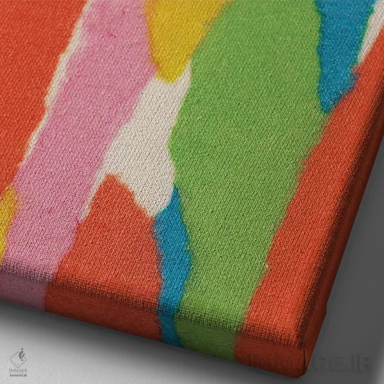 تابلو کلاژ کاغذی رنگارنگ I اثر آلیسا گالیتسینا - نمای نزدیک بافت بوم