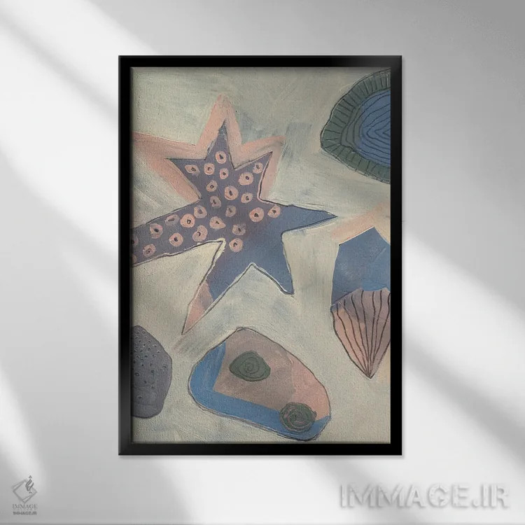 تابلو در اعماق دریا I اثر آلیسا گالیتسینا - نمای قابدار مشکی