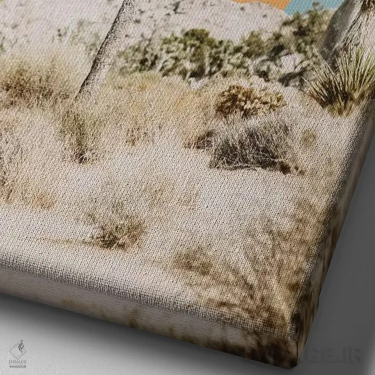 تابلو چشمانداز بیابان اثر آلیسا گالیتسینا - نمای نزدیک بافت بوم