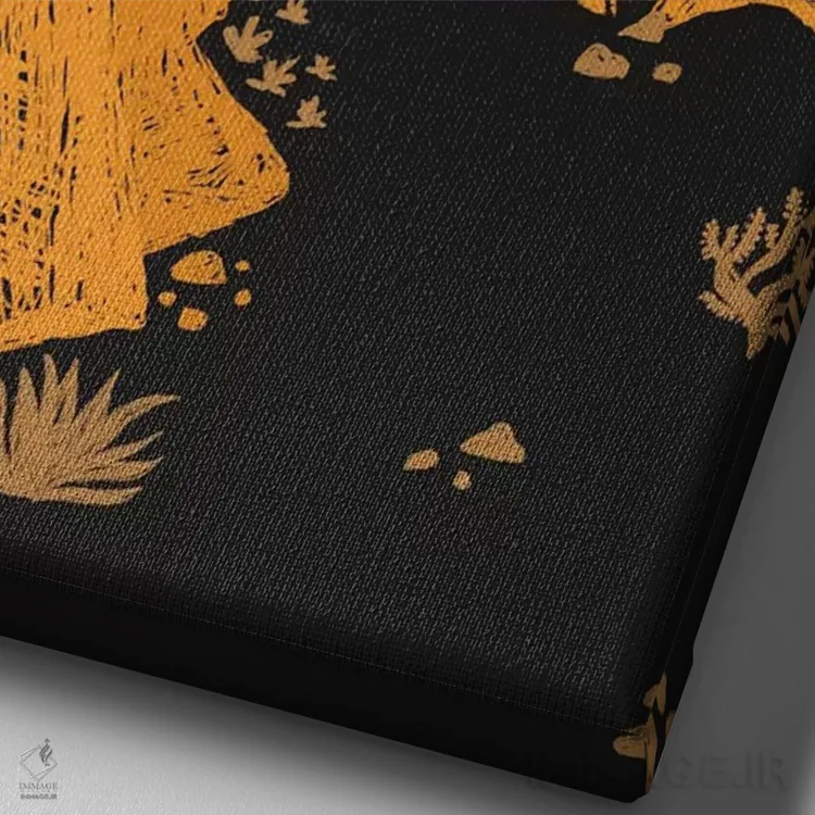 تابلو منظره بیابانی اثر آلیسا گالیتسینا - نمای نزدیک بافت بوم