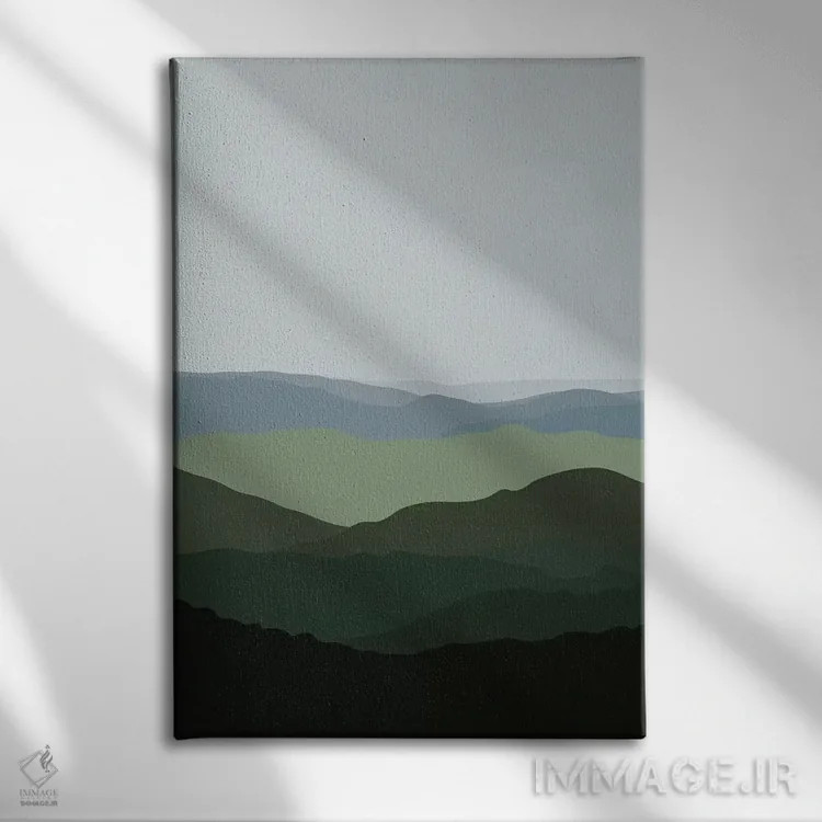 تابلو منظره کوهستانی سبز اثر آلیسا گالیتسینا - نمای روبهرو روی دیوار
