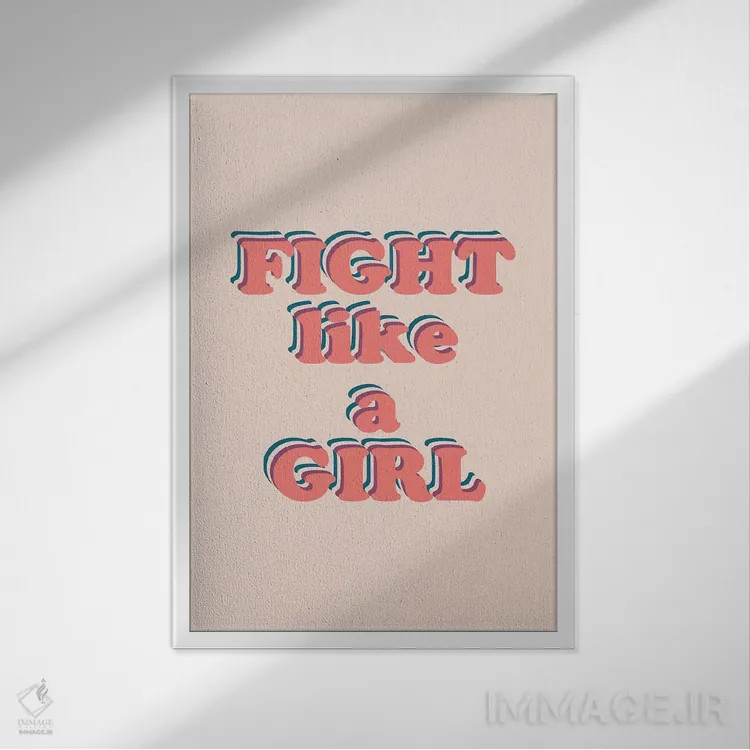 تابلو مانند یک دختر بجنگ اثر آلیسا گالیتسینا - نمای قابدار سفید