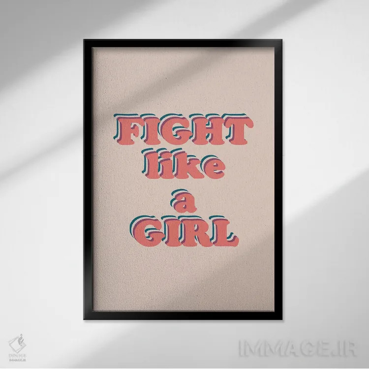 تابلو مانند یک دختر بجنگ اثر آلیسا گالیتسینا - نمای قابدار مشکی