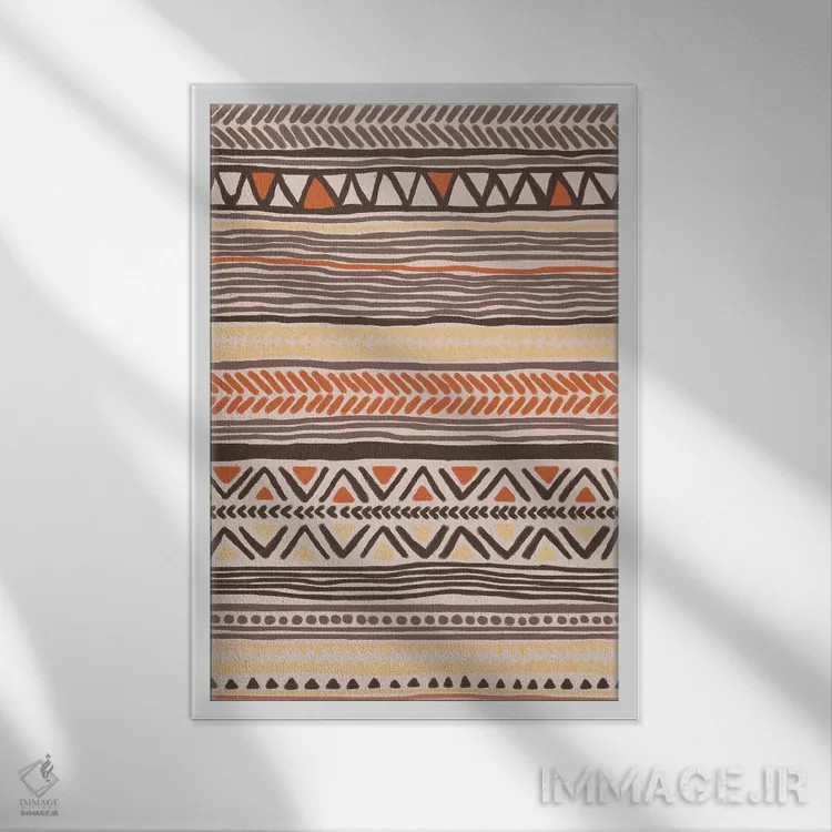 تابلو الگوی قومی دستکشیده اثر آلیسا گالیتسینا - نمای قابدار سفید