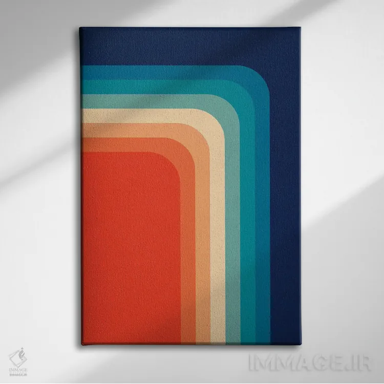 تابلو پالت رنگ رترو دهه ۷۰ - ۳ اثر آلیسا گالیتسینا - نمای روبهرو روی دیوار