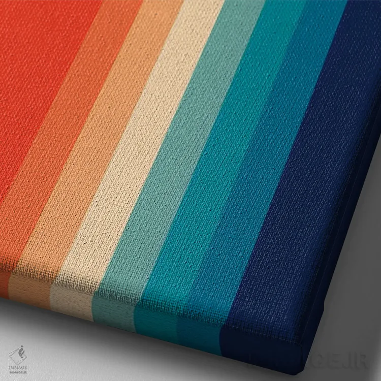 تابلو پالت رنگ رترو دهه ۷۰ - ۳ اثر آلیسا گالیتسینا - نمای نزدیک بافت بوم