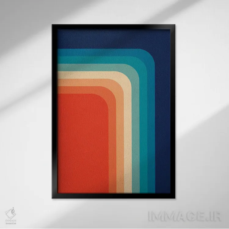 تابلو پالت رنگ رترو دهه ۷۰ - ۳ اثر آلیسا گالیتسینا - نمای قابدار مشکی