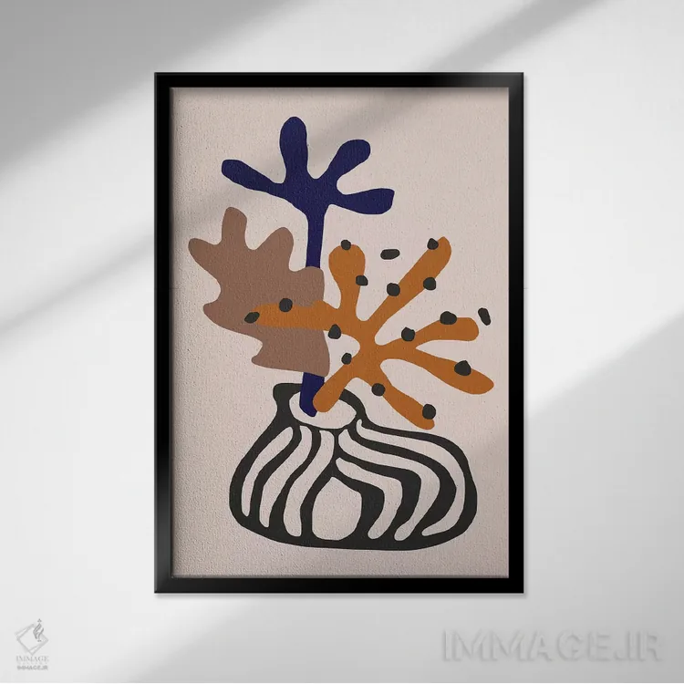 تابلو ترکیب گیاهی اثر آلیسا گالیتسینا - نمای قابدار مشکی