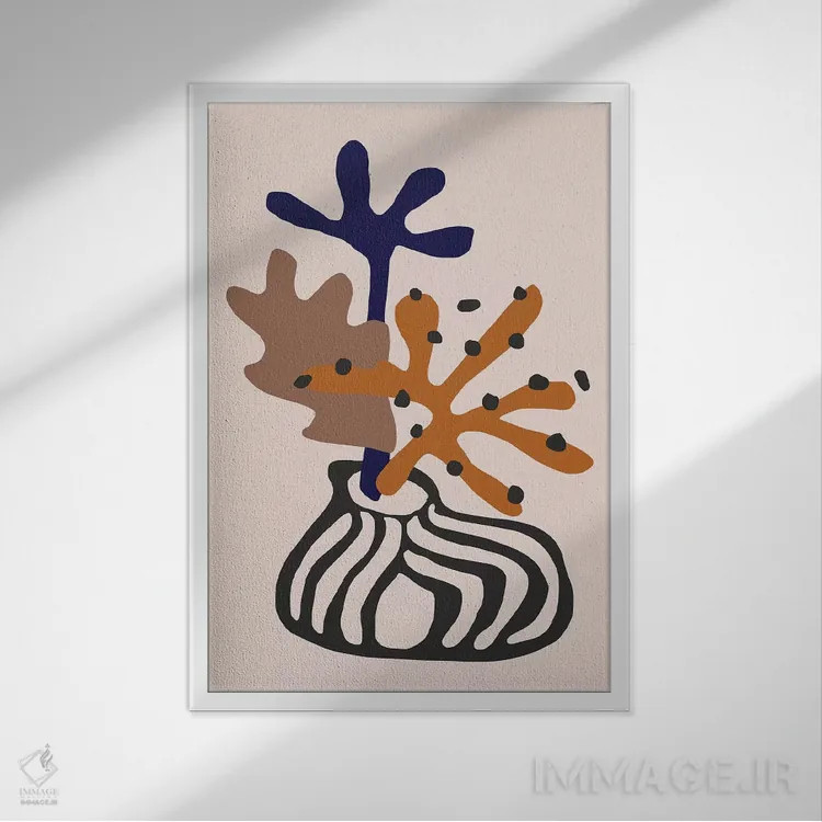 تابلو ترکیب گیاهی اثر آلیسا گالیتسینا - نمای قابدار سفید