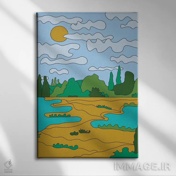 تابلو روز آفتابی اثر آلیسا گالیتسینا - نمای روبهرو روی دیوار