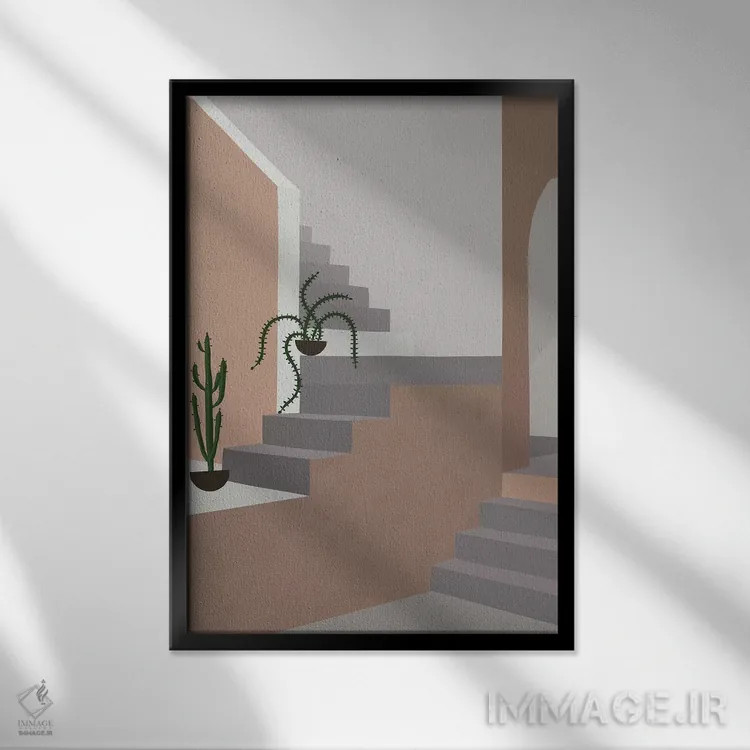 تابلو پلهها و قوس اثر آلیسا گالیتسینا - نمای قابدار مشکی