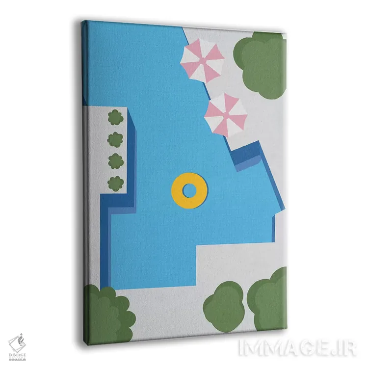 تابلو تابستان استخر ۲ اثر آلیسا گالیتسینا - نمای پرسپکتیو محصول