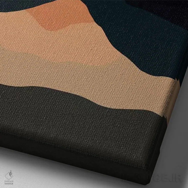 تابلو انعکاس کوه در غروب اثر آلیسا گالیتسینا - نمای نزدیک بافت بوم