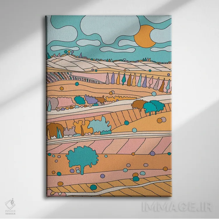 تابلو توسکانی ۲ (ایتالیا) اثر آلیسا گالیتسینا - نمای روبهرو روی دیوار