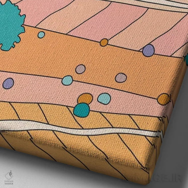 تابلو توسکانی ۲ (ایتالیا) اثر آلیسا گالیتسینا - نمای نزدیک بافت بوم