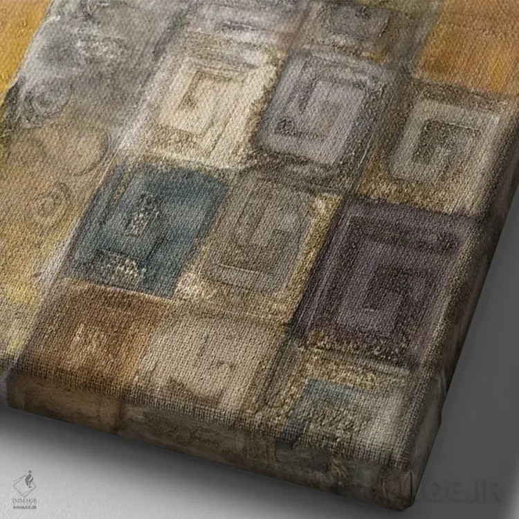 تابلو زنان جهان ۴ اثر آلبنا خریستوا - نمای نزدیک بافت بوم