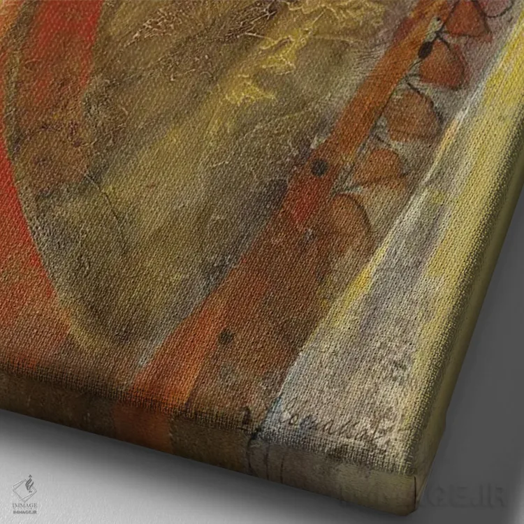 تابلو زنان جهان ۲ اثر آلبنا خریستوا - نمای نزدیک بافت بوم