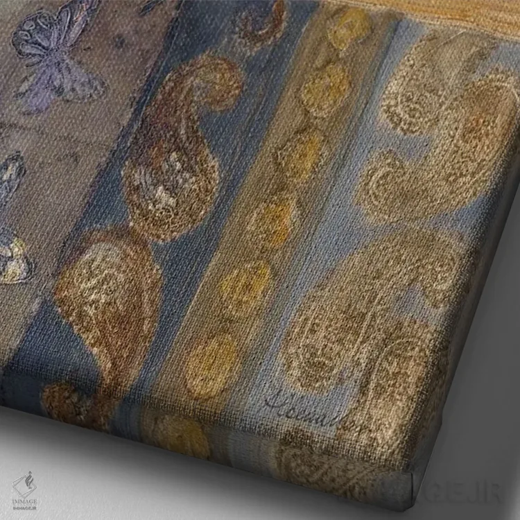 تابلو زنان جهان ۳ اثر آلبنا خریستوا - نمای نزدیک بافت بوم