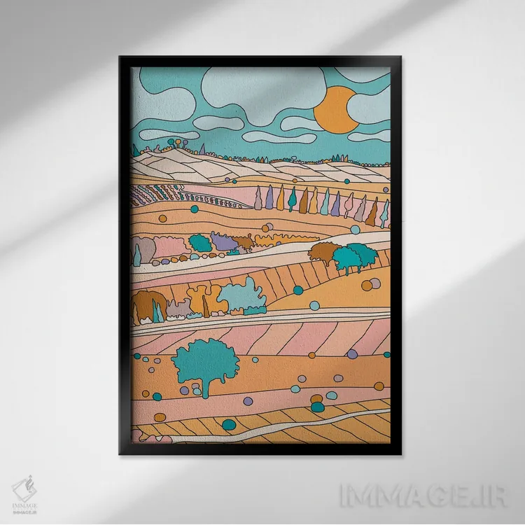 تابلو توسکانی ۲ (ایتالیا) اثر آلیسا گالیتسینا - نمای قابدار مشکی